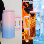 1500 ML Mug with Handle and Straw (Candy color) - Image 3
