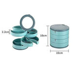 4-Layer 360 Degree Rotating ROUND Jewellery Organizer Box - Image 6