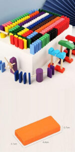 Colorful Wooden Domino Block Set 72 PCS - Image 3