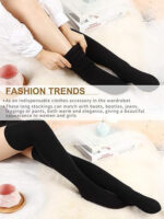 Warm Woolen High Knee Winter Long Socks - Image 3