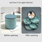 4-Layer 360 Degree Rotating ROUND Jewellery Organizer Box - Image 4
