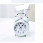 TWIN BELL WHITE CLOCK - Image 4