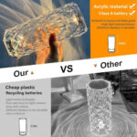 CRYSTAL DIAMOND TABLE LAMP - Image 5