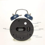 TWIN BELL MATT BLUE CLOCK SMALL - Image 5