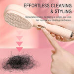 2 In 1 Self Cleaning Hair Brush - Image 5