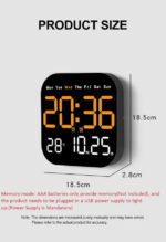 SQUARE DIGITAL WALL CLOCK - Image 8