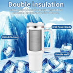 HEAVY Vacuum Insulated Tumbler CREAM - Image 6