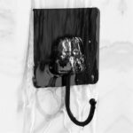 BLACK LARGE ADHESIVE WALL HOOKS HANGER (PACK OF 5) - Image 2