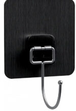 BLACK LARGE ADHESIVE WALL HOOKS HANGER (PACK OF 5) - Image 9