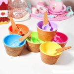 COLORFUL SET OF 6 ICE CREAM BOWL WITH A SPOON - Image 3