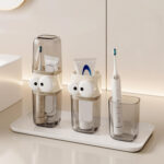 CUTE CARTOON TRANSPARENT TOOTHBRUSH HOLDER
