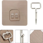 GOLDEN LARGE ADHESIVE WALL HOOKS HANGER (PACK OF 5) - Image 2