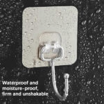 GOLDEN LARGE ADHESIVE WALL HOOKS HANGER (PACK OF 5) - Image 6