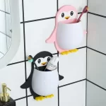 PENGUIN SHAPE WALL MOUNTED TOOTHPASTE HOLDER - Image 2