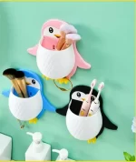 PENGUIN SHAPE WALL MOUNTED TOOTHPASTE HOLDER - Image 5