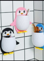 PENGUIN SHAPE WALL MOUNTED TOOTHPASTE HOLDER - Image 3