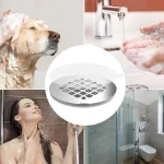 ROUND DISPOSABLE SHOWER DRAIN HAIR CATCHER MESH STICKERS (10 PC) - Image 14