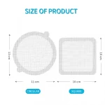 ROUND DISPOSABLE SHOWER DRAIN HAIR CATCHER MESH STICKERS (10 PC) - Image 6