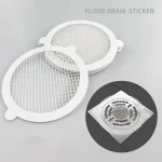 ROUND DISPOSABLE SHOWER DRAIN HAIR CATCHER MESH STICKERS (10 PC)