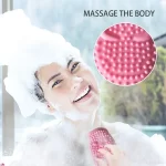 SILICON BATH BODY BRUSH WITH SHAMPOO DISPENSER - Image 3
