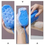 SILICON BATH BODY BRUSH WITH SHAMPOO DISPENSER - Image 9