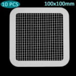 SQUARE DISPOSABLE SHOWER DRAIN HAIR CATCHER MESH STICKERS (10 PC) - Image 2