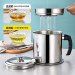 STAINLESS STEEL OIL FILTER HOUSEHOLD OIL POT 1.5L - Image 2