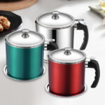 STAINLESS STEEL OIL FILTER HOUSEHOLD OIL POT 1.5L - Image 18