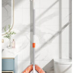 TRIANGLE MICROFIBER FLAT FLOOR MOP WITH LONG HANDLE