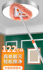 TRIANGLE MICROFIBER FLAT FLOOR MOP WITH LONG HANDLE - Image 2