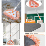 TRIANGLE MICROFIBER FLAT FLOOR MOP WITH LONG HANDLE - Image 6