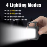 USB RECHARGEABLE MINI COB KEYCHAIN FLASHLIGHT - Image 5