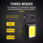 USB RECHARGEABLE MINI COB KEYCHAIN FLASHLIGHT - Image 7