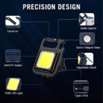 USB RECHARGEABLE MINI COB KEYCHAIN FLASHLIGHT - Image 8