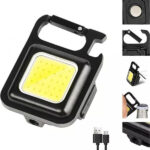 USB RECHARGEABLE MINI COB KEYCHAIN FLASHLIGHT