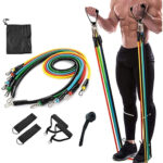 11 Pis Gym Power Resistance Band Set